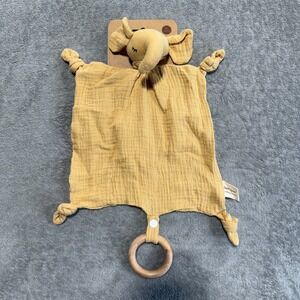 Cheengoo Organic Cotton Elephant Security Lovie Blanket Minimalist New with Tags